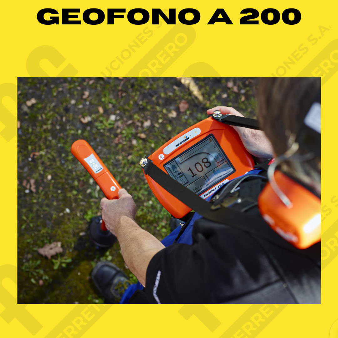 Geófono para la detección de fugas de agua por el método electro acústico A 200