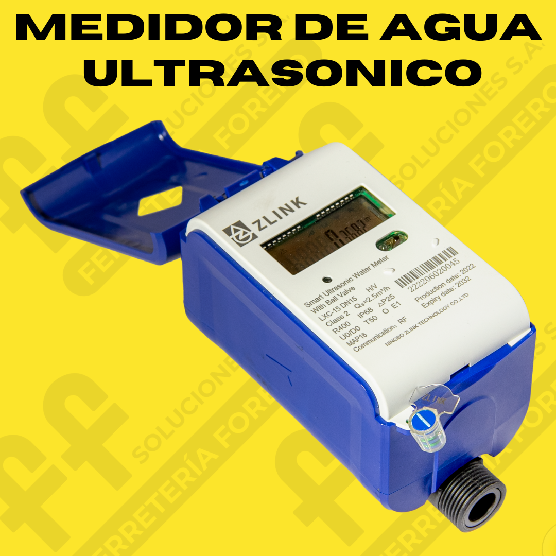 Medidor De Agua Ultrasonico Cuerpo Plastico R400 De 1/2" Adaptado con Sistemas de comunicación M_BUS, Rs485, Pulse 4.NB-IoT, LoRa 6.LoRaWA Para Telemetria