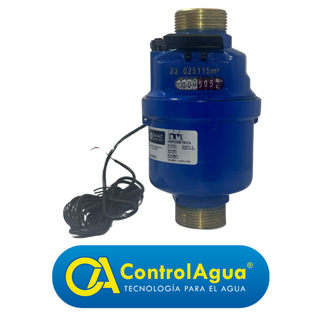 Medidor Tipo Volumétrico Transmisión Mecánica Cuerpo En Bronce Pre Equipado Y Calibrado Equipado Para Emisión De Pulsos