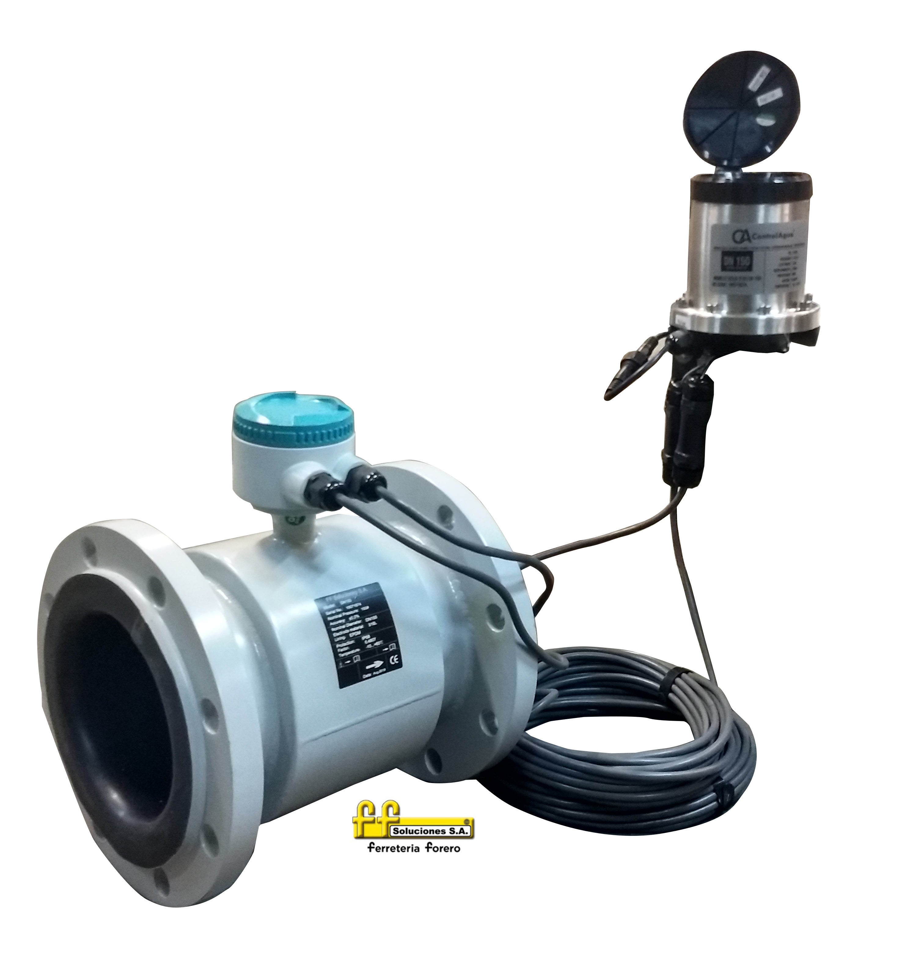 Medidor De Flujo Electromagnético Con Batería Remoto A 10m Control Agua