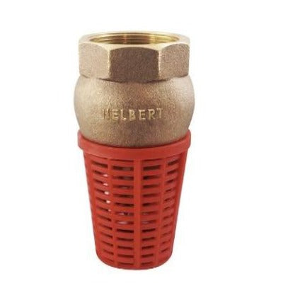 Válvula de Pie en bronce , canastilla plástica