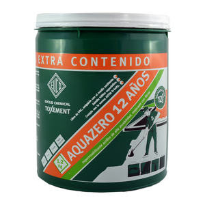 AQUAZERO 12 AÑOS BLANCO  Impermeabilizante acrílico de buena durabilidad, mejorado con fferreterías Paloquemado Bogotáibras, ADITIVOS, IMPERMEABILIZANTES DE PLACAS Y CUBIERTAS. TOXEMENT, FF SOLUCIONES S.A. - FERRETERIA FORERO S.A. 