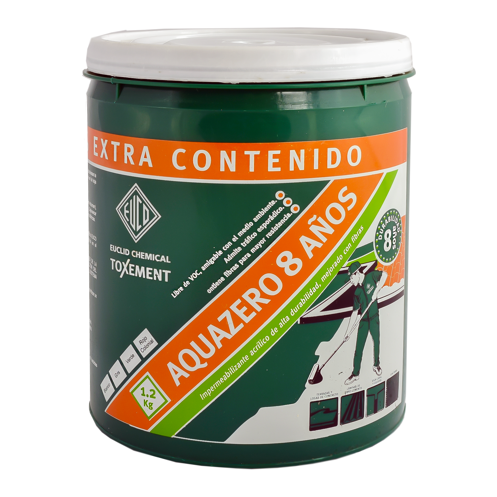 Impermeabilizante acrílico de buena durabilidad, mejorado con fibras, Aditivos, Toxement, FF Soluciones S.A. - Ferreteria Forero S.A. - Ferreterías Paloquemado, Bogota