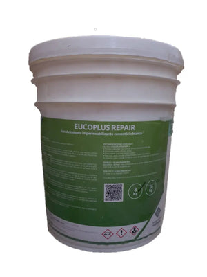 EUCOPLUS REPAIR es un impermeabilizante en polvo, monocomponente, blanco, que sólo requiere ser mezclado con agua limpia. Formulación a base de cementos, aditivos y polímeros especiales, diseñado para sellado y tratamiento de humedad en muros o paredes internas y externas. Encuéntralo en Ferreteria Forero S.A. - FF Soluciones S.A. Cr 25 n 18 - 23 Bogota. Tel 60 13600400