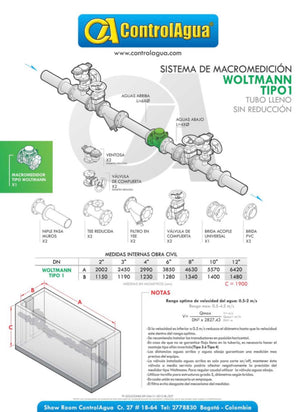 Macromedidor tipo Woltmann (2" A 14")