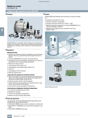 Medidores Electromagnéticos MAG8000 con Batería Siemens (2" A 16")