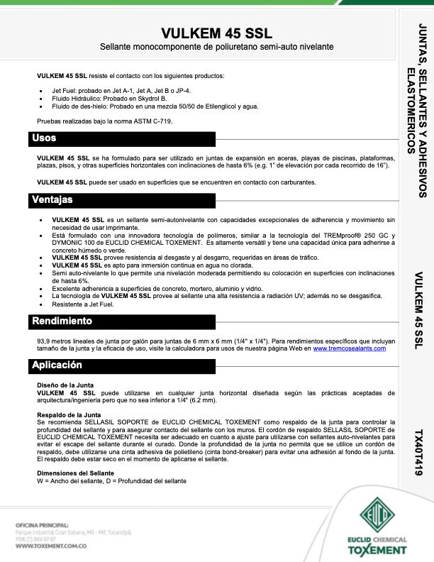 VULKEM 45 SSL Ferreteria Forero S.A.